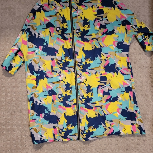 ASOS Noisy May oversized smock dress in multi abstract print - Picture 4 of 7